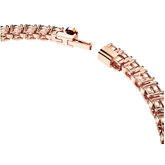 سوار*فيسكي - سوار تنس ماتريكس، قطع دائري، أبيض، مطلي بذهب وردي - 5657657